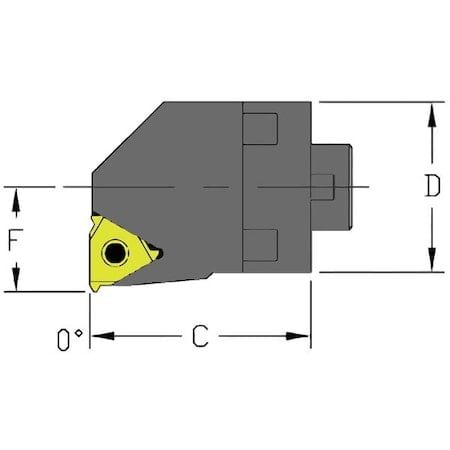 Indexable Thread Cutting Unit Head, MH28 LSEL4-CFT, 1-5/8 in L, Steel, Triangle Insert Shape MPN:912-000-084