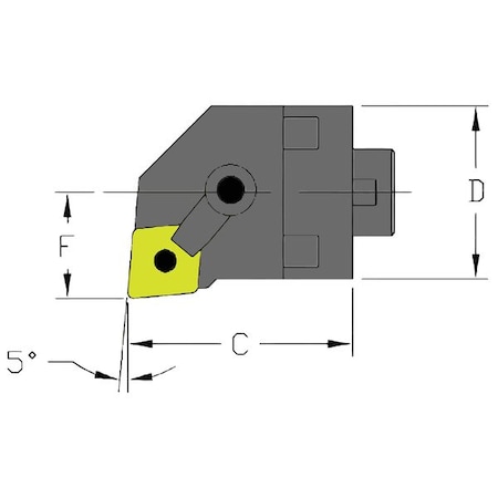 Indexable Cutting Head Unit, MH32 MCLNR4-CFT, 1-5/8 in L, Steel, 80 Degrees Diamond Insert Shape MPN:912-000-128