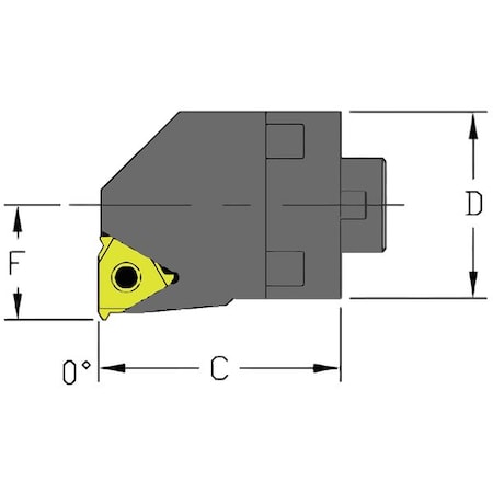 Indexable Thread Cutting Unit Head, MH40 LSER5-CFT, 1-5/8 in L, Steel, Triangle Insert Shape MPN:912-000-165