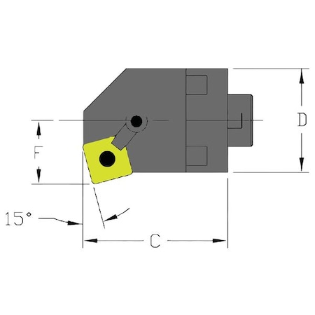 Indexable Cutting Head Unit, MH40 MSKNL6-CFT, 1.8040 in L, Steel, Square Insert Shape MPN:912-000-178