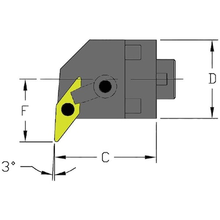 Indexable Cutting Head Unit, MH40 MVUNL4-CFT, 1-5/8 in L, Steel, 35 Degrees Diamond Insert Shape MPN:912-000-184