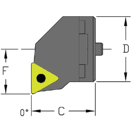 Indexable Cutting Head Unit, SH20 STFCR3, 1.2600 in L, Steel, Triangle Insert Shape MPN:912-000-242