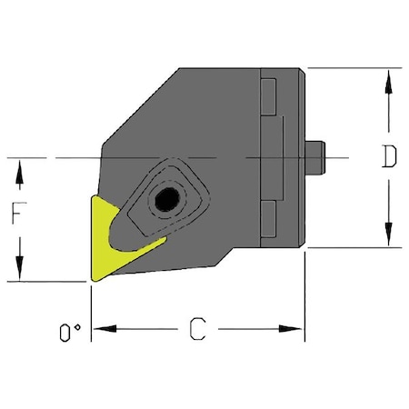 Indexable Cutting Head Unit, SH24 DTFNL3, 1.4960 in L, Steel, Triangle Insert Shape MPN:912-000-249