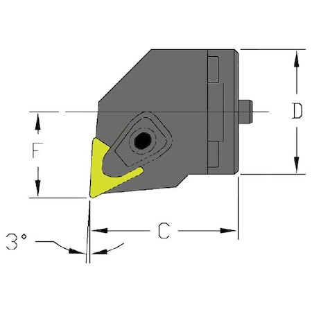 Indexable Cutting Head Unit, SH24 DTUNL3, 1.4960 in L, Steel, Triangle Insert Shape MPN:912-000-251