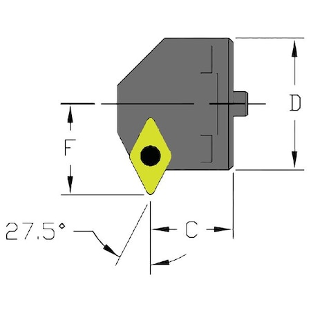 Indexable Cutting Head Unit, SH24 SDNCL3, 0.7870 in L, Steel, 55 Degrees Diamond Insert Shape MPN:912-000-265
