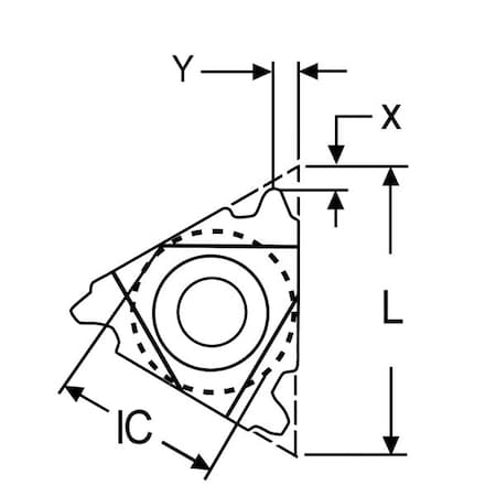 Threading Insert, Triangle, 3/8 in, 3IR, Carbide MPN:913-000-017