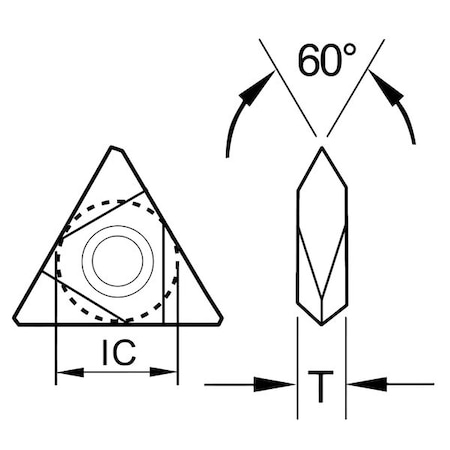 Triangle Turning Insert, Triangle, 1/2 in, TNMA, 0.001 in, Carbide MPN:913-000-470