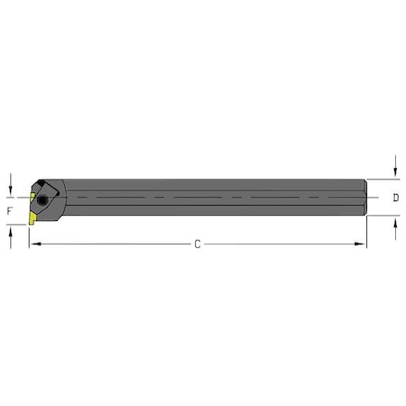 Indexable Grooving and Parting Toolholder, S16R NER3, 8 in L, High Speed Steel MPN:957-000-369