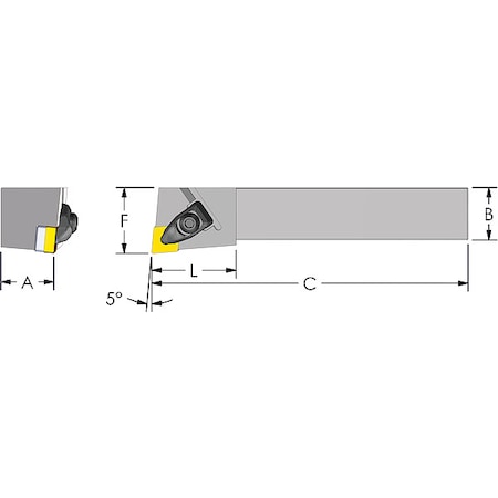 Indexable Profiling End Mill, 1-1/4