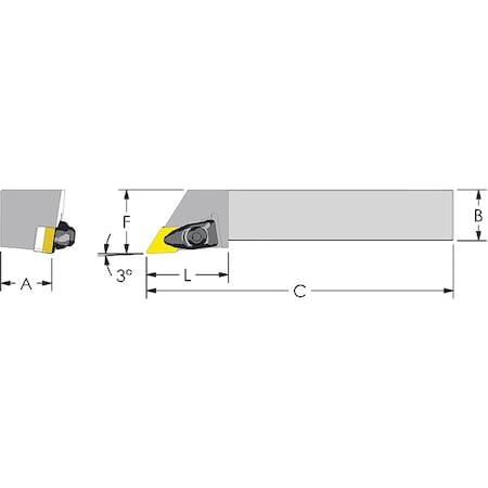 Indexable Profiling End Mill, 1-1/4