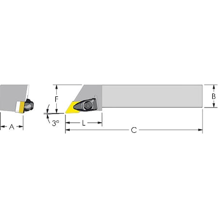 Indexable Profiling End Mill, 3/4