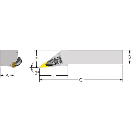 Indexable Profiling End Mill, 5/8