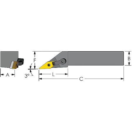 Indexable Profiling End Mill, 3/4