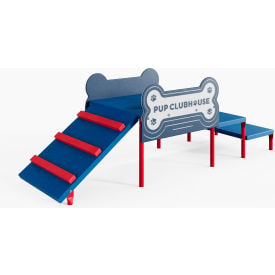 BarkPark™ Mini Pup Clubhouse Inground Mount Natural PBARK-452-N