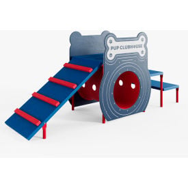 BarkPark™ Dog Bone Pup Clubhouse Inground Mount Natural PBARK-453-N