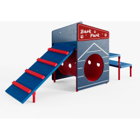 BarkPark™ Dog House Pup Clubhouse Inground Mount Natural PBARK-454-N
