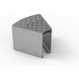 UltraSite® Pasadena 2' Outdoor Wedge Bench without Back Surface Mount Gray 14-P2