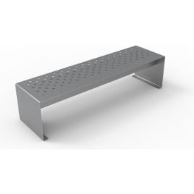 UltraSite® Pasadena 6' Outdoor Straight Bench without Back Surface Mount Gray 15-P6