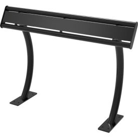 UltraSite® Hartford 4' Leaning Rail In-Ground Mount Black 13S-HS4