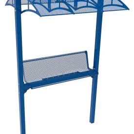 UltraSite® Canopy 6' Bench with Back In-Ground Mount Blue 321-V6