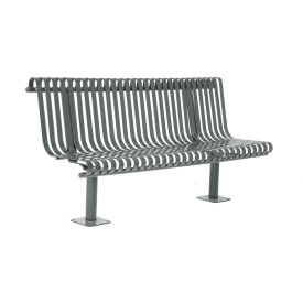 UltraSite® Kensington Bench w/ Back Surface Mount 72