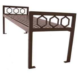 UltraSite® Huntington 4' Bench without Back Surface Mount Brown 52-HX4