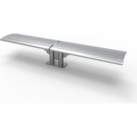 UltraSite® Phoenix 8' Double Cantilever Steel Bench without Back Surface Mount Gray 68SM-HS4