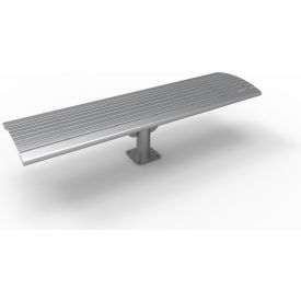 UltraSite® Phoenix 6' Cantilever Steel Bench without Back Surface Mount Gray 69SM-HS6