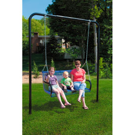 UltraSite® Contour 6' Outdoor Bench Swing with Back In-Ground Mount Blue 967-V6