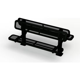 UltraSite® Double Sided Bench Perforated Seat Surface Mount 6'L Black BLK-962SM-P6