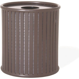 UltraSite® Augusta Steel Outdoor Trash Can with Ash Urn Lid 36 Gallon Capacity Black AG-36AU