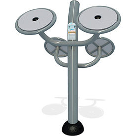 ActionFit Inground Mounted Accessible Shoulder Rotator Energy & Strength Wheels Gray UP191S
