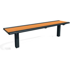 UltraSite® Richmond 6' Recycled Bench without Back In-Ground Mount Brown 62S-BRN6