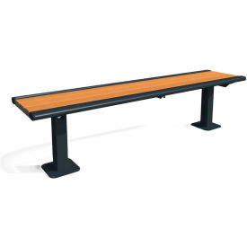 UltraSite® Richmond 6' Recycled Bench without Back Surface Mount Brown 62SM-BRN6
