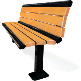 UltraSite® Richmond 6' Recycled Bench with Back Surface Mount Brown 61SM-BRN6