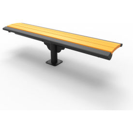 UltraSite® Phoenix 6' Cantilever Recycled Plastic Bench without Back Surface Mount Brown 69SM-BRN6