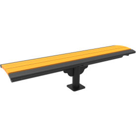 UltraSite® Phoenix Cantilever Recycled Plastic Bench Surface Mount 6'L Cedar BLK-69SM-CDR6