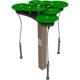 Freenotes Lilypad Cymbals with Steel Surface Mount Kit Green LPAD-G-SM-STL
