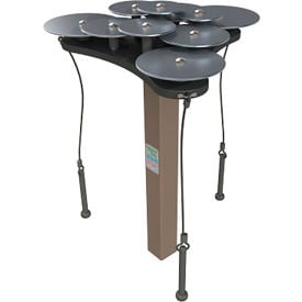 Freenotes Lilypad Cymbals with Recycled Inground Mount Kit Silver LPAD-IG-REC