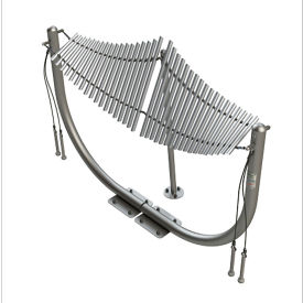 Freenotes Manta Ray with Portable Mount Kit Silver MRAY-PM