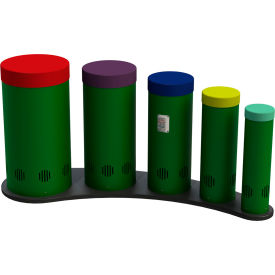 UltraPlay® Normal Height Tuned Drums with Portable Mount Kit Rainbow Caps TD-PM-R