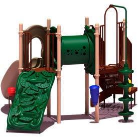 UPlay Today™ Deer Creek Commercial Playground Playset Natural (Green Tan Brown) UPLAY-002-N
