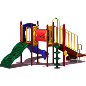 UPlay Today™ Deer Creek Commercial Playground Playset Playful (Red Yellow Blue) UPLAY-002-P