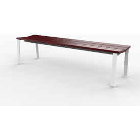 UltraSite® New Haven 8' Ash Wood Flat Bench without Back Brown P421-TMA8