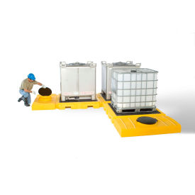 UltraTech Ultra-Modular IBC Spill Pallet® 3-Tank Indoor Model 355 Gallon Capacity 1126
