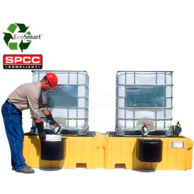 UltraTech Ultra-Twin IBC Spill Pallet® 1147 - with Drain & 2 Bucket Shelves 1147
