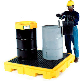 UltraTech Ultra-Spill Pallet Plus® Containment Pallet P4 4-Drum with Drain 9631