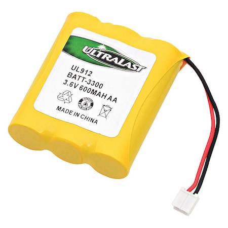 Battery 3.6 Volt Nickel Cadmium Ultralast Cordless Phone Battery MPN:BATT-3300