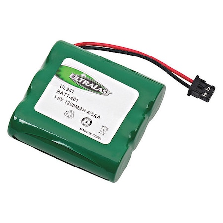 Battery 3.6 Volt Nickel Metal Hydride Ultralast Cordless Phone Battery MPN:BATT-401