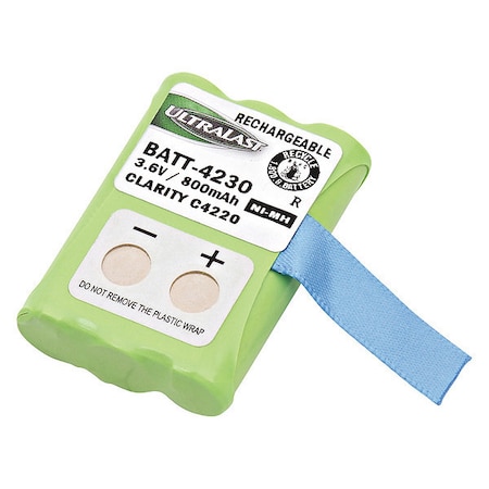 Battery 3.6 Volt Nickel Metal Hydride Ultralast Cordless Phone Battery MPN:BATT-4230